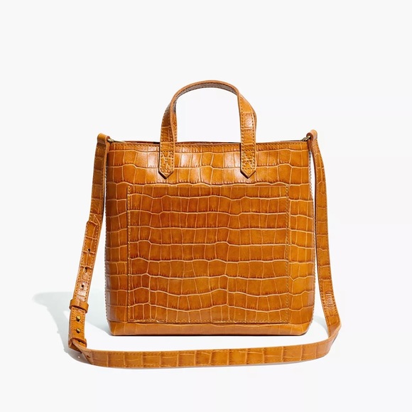 Madewell Handbags - Madewell The Zip-Top Small Transport Crossbody Croc Leather